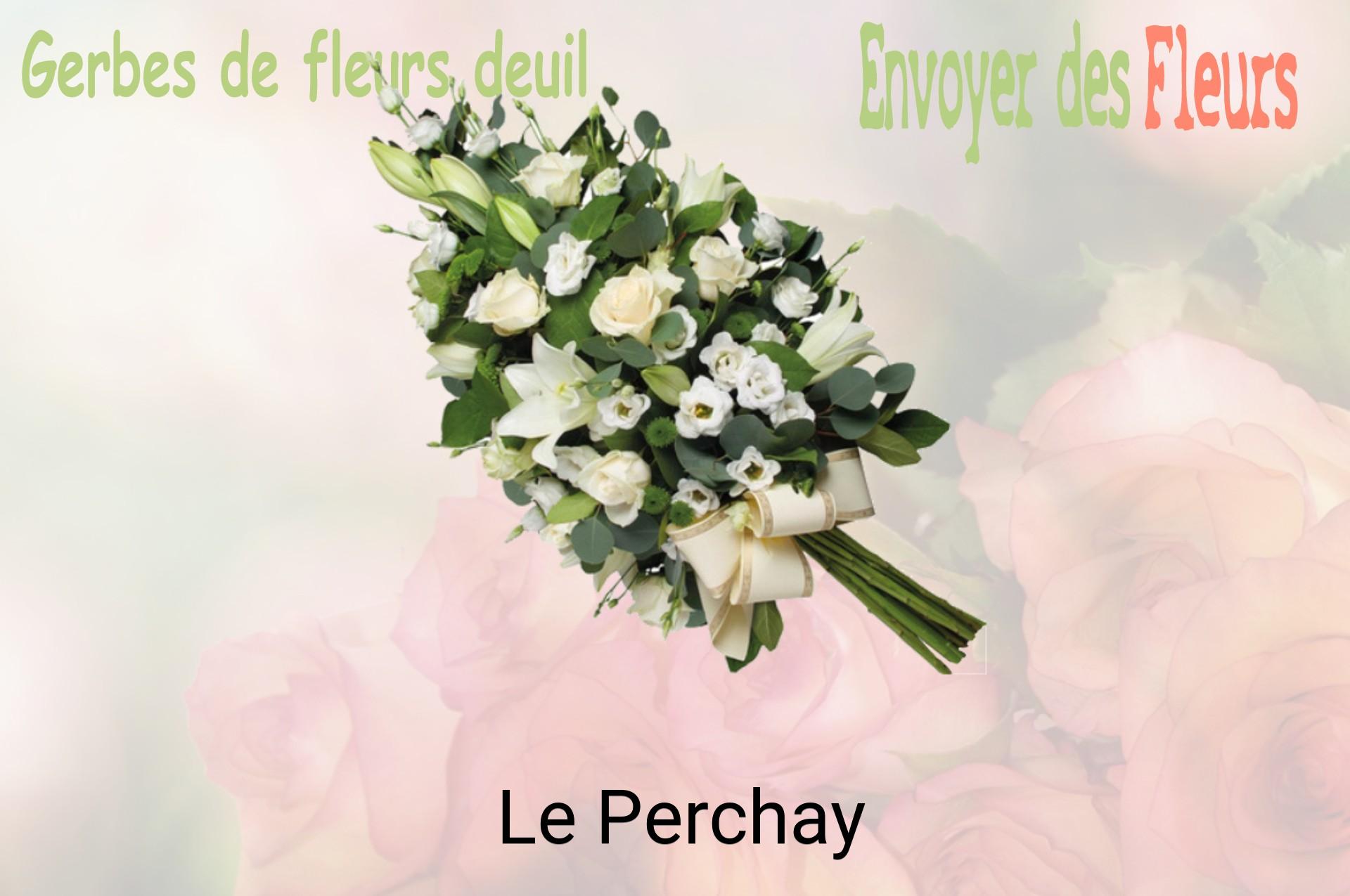 Gerbe de fleurs de deuil livrée à Le Perchay